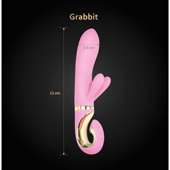 G-Vibe GRabbit - vibrator punctul G cu 3 motoare, reîncărcabil, roz