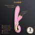 G-Vibe GRabbit - vibrator punctul G cu 3 motoare, reîncărcabil, roz