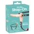 You2Toys - vibrator strap-on cu baterie reîncărcabilă - piele natur