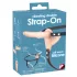 You2Toys - Strap-On dublu cu vibrații - silicon natur