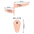 You2Toys - Strap-On dublu cu vibrații - silicon natur