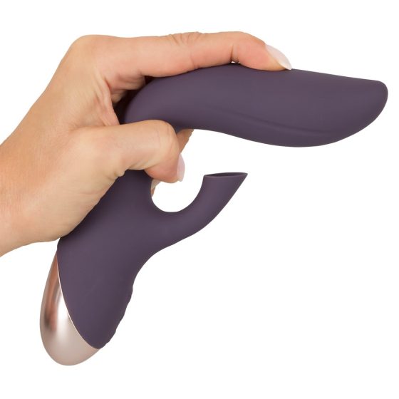 Javida - vibrator impermeabil, cu supt de clitoris (violet)