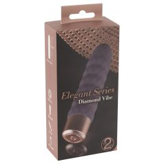 Vibrator elegant cu diamante și acumulator (mov)