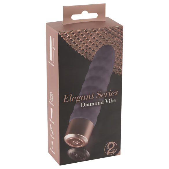 You2Toys Elegant Diamond - vibrator tip baghetă reîncărcabil - mov