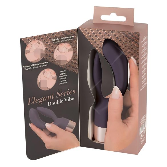 You2Toys Elegant Double - vibrator cu braț pentru clitoris, reîncărcabil, mov