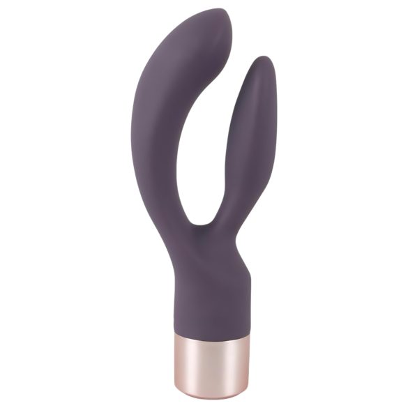 You2Toys Elegant Double - vibrator cu braț pentru clitoris, reîncărcabil, mov