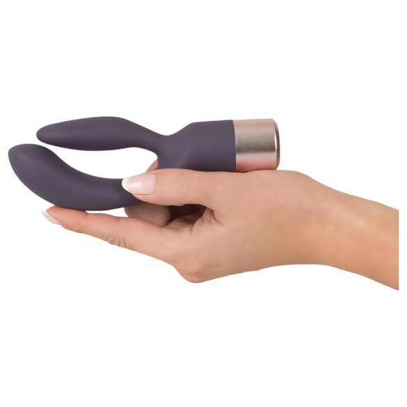 You2Toys Elegant Double - vibrator cu braț pentru clitoris, reîncărcabil, mov