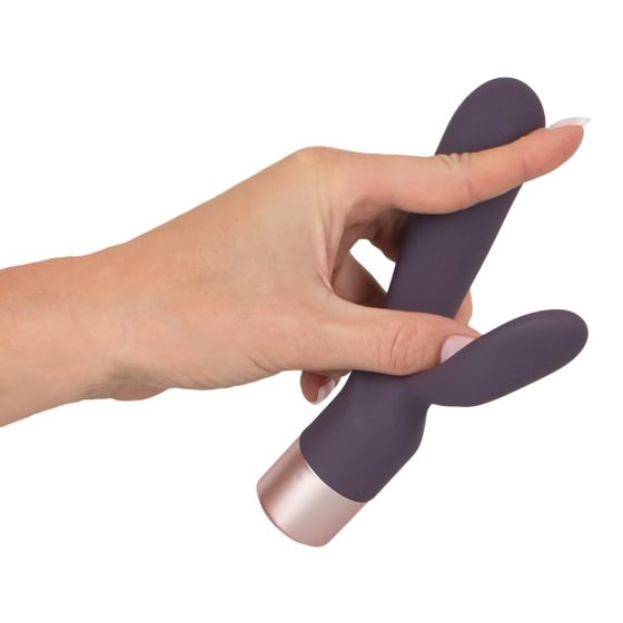 You2Toys Elegant Double - vibrator recarcabil, cu braț de stimulare clitoridiană (mov închis)