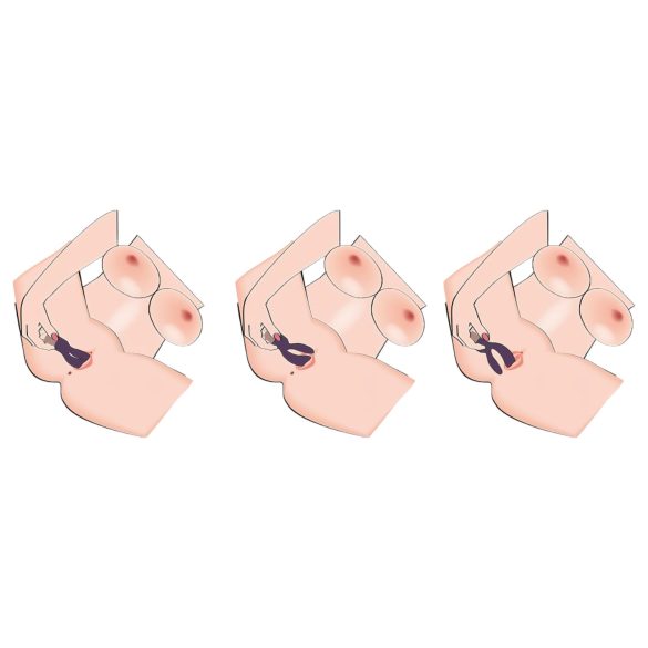 You2Toys Elegant Double - vibrator cu braț pentru clitoris, reîncărcabil, mov