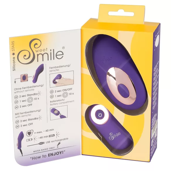 SMILE - Vibrator pentru clitoris cu telecomandă, reîncărcabil - mov