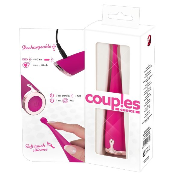 Couples Choice - vibrator clitoridian reîncărcabil - roz