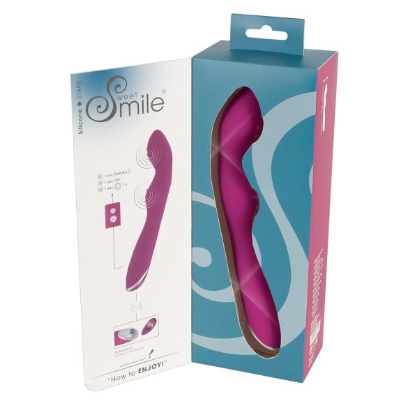 SMILE - vibrator flexibil punct A și G - silicon roz