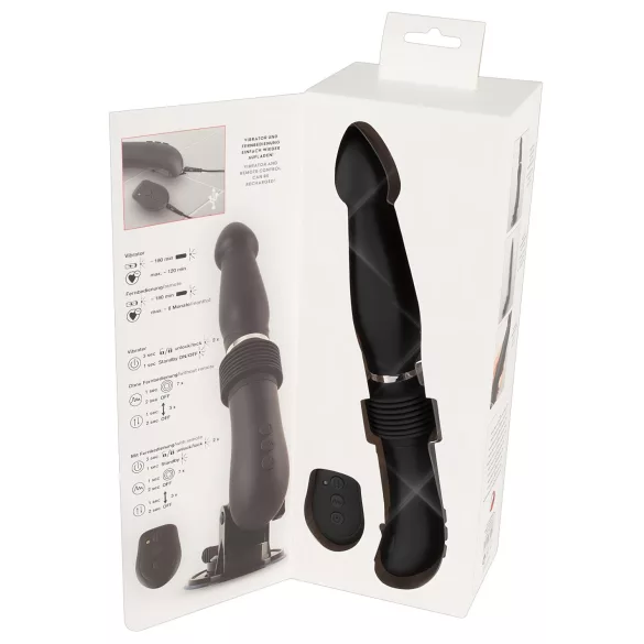 You2Toys - mașină de sex cu telecomandă - vibrator cu împingere, negru