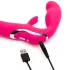 Happyrabbit - Vibrator strapless pentru cupluri - silicon roz