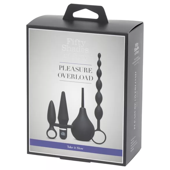 Fifty Shades of Grey - set 4 în 1 pentru anal - negru