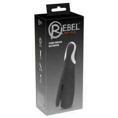   Rebel Strong - vibrator pentru gland alimentat cu baterie (negru)