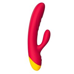   ROMP Jazz - vibrator impermeabil cu stimulator de clitoris pentru punctul G (roz)