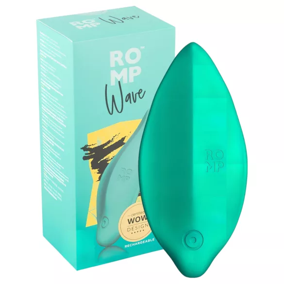 ROMP Wave - vibrator clitoridian reincarcabil, rezistent la apă - verde