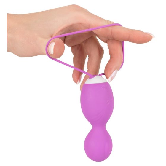 ZÂMBITOARE Love Ball - ou vibrator cu rotire, cu acumulator, wireless (violet)