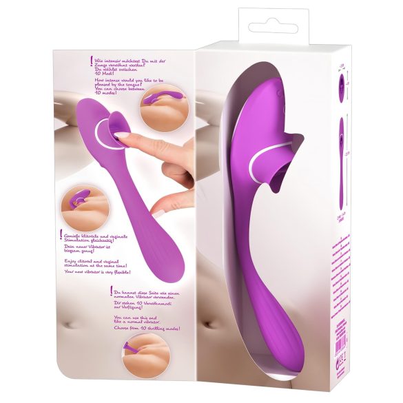 You2Toys - Vibrator 2 funcții - reîncărcabil 2în1 - mov