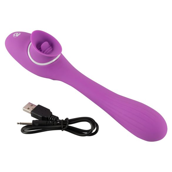 You2Toys - Vibrator 2 funcții - reîncărcabil 2în1 - mov