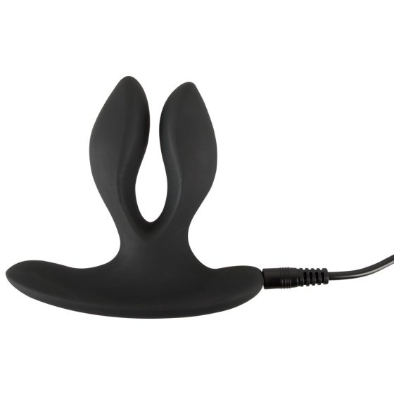 XOUXOU - vibrator anal cu două ramuri, cu acumulator (negru)