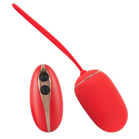 SMILE - Ou vibrator cu telecomandă wireless - reîncărcabil, roșu