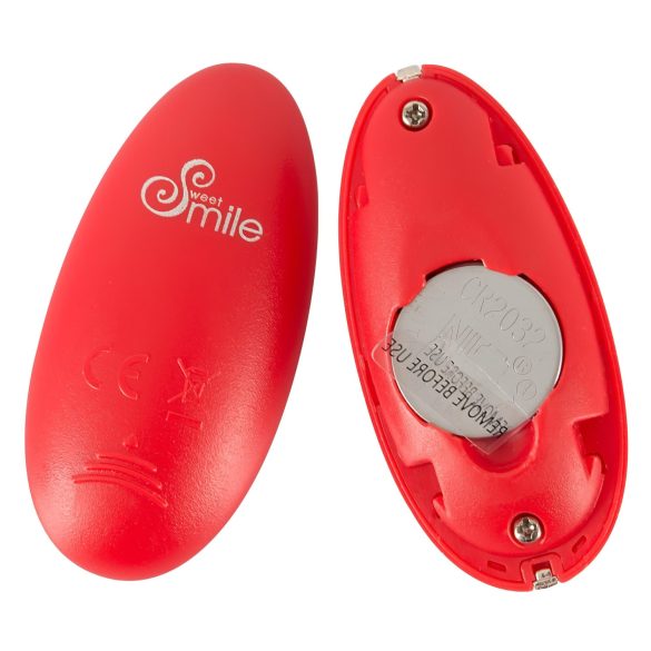 SMILE - Ou vibrator cu telecomandă wireless - reîncărcabil, roșu