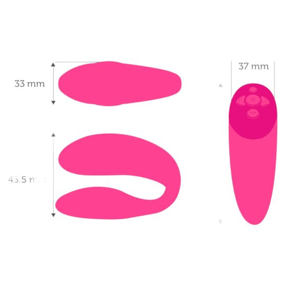 We-Vibe Chorus - vibrator pentru cupluri inteligent și reîncărcabil (roz)