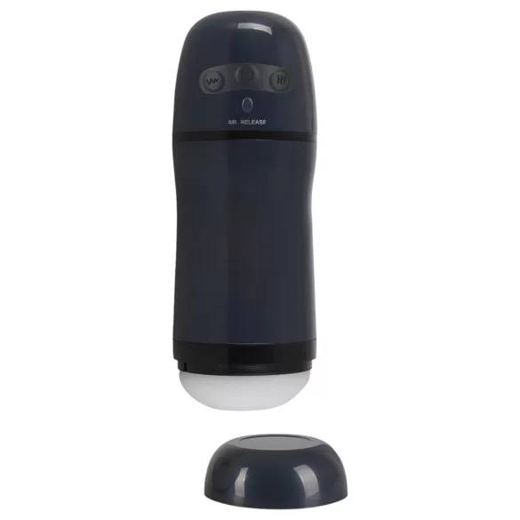 Rebel - Masturbator masculin 2 în 1 cu vibrații și sucțiune - negru