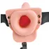 Pipedream - Fetish Strap-On 6 - dildo cu curea, vibrator gol pe dinăuntru (culoare naturală)