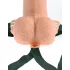 Pipedream - Fetish Strap-On 6 - dildo cu curea, vibrator gol pe dinăuntru (culoare naturală)