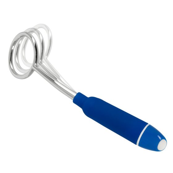 You2Toys Loop - vibrator de cap de metal (argintiu-albastru)