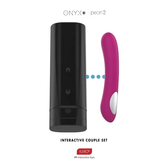 Kiiroo Onyx+ și Pearl 2 - set pentru cupluri - masturbator și vibrator