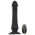 Black Velvets - vibrator anal cu funcție de împingere, reîncărcabil, negru