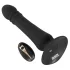 Black Velvets - vibrator anal cu funcție de împingere, reîncărcabil, negru