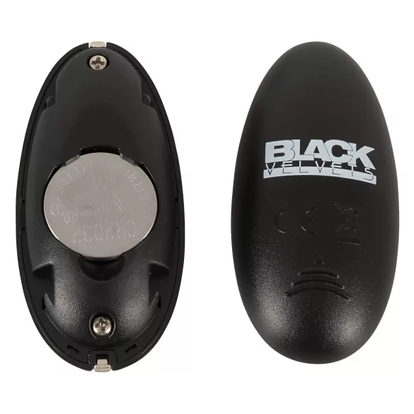 Black Velvets - vibrator anal cu funcție de împingere, reîncărcabil, negru