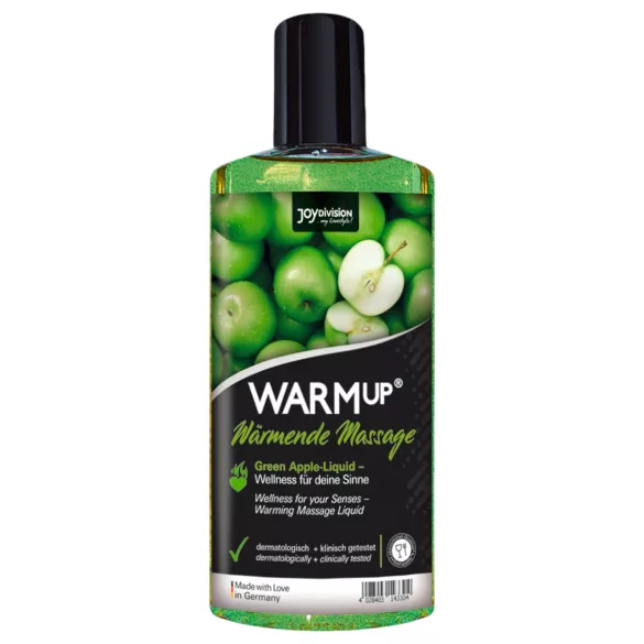JoyDivision WARMup - ulei de masaj încălzitor - măr verde (150ml)