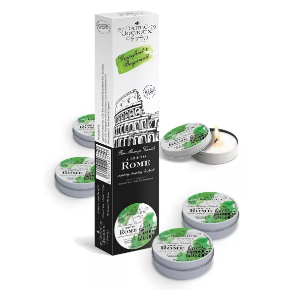 Petits Joujoux - lumânare de masaj - grapefruit, bergamotă - set 5x43ml