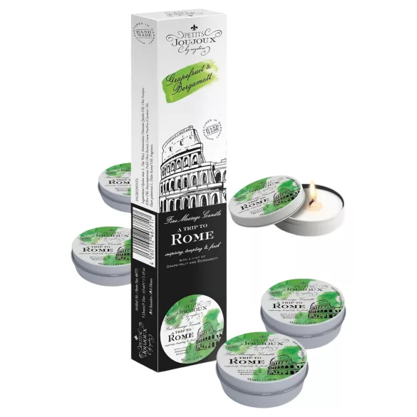 Petits Joujoux - lumânare de masaj - grapefruit, bergamotă - set 5x43ml