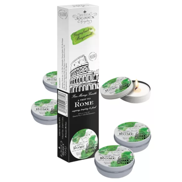 Petits Joujoux - lumânare de masaj - grapefruit, bergamotă - set 5x43ml