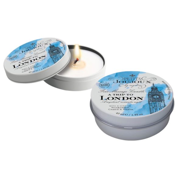 Petits Joujoux London - lumânare de masaj - rubarbă și ambră (43ml)