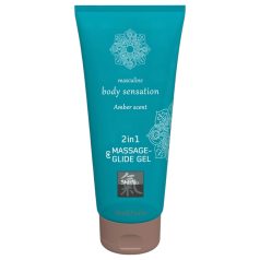   Shiatsu - Ulei de masaj și lubrifiant 2în1 - aromă de ambră - 200ml