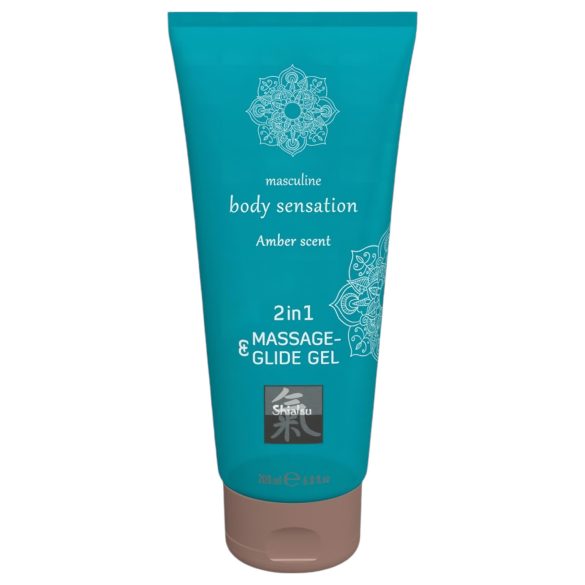 Lubrifiant masaj 2în1 aromă de chihlimbar (200ml)