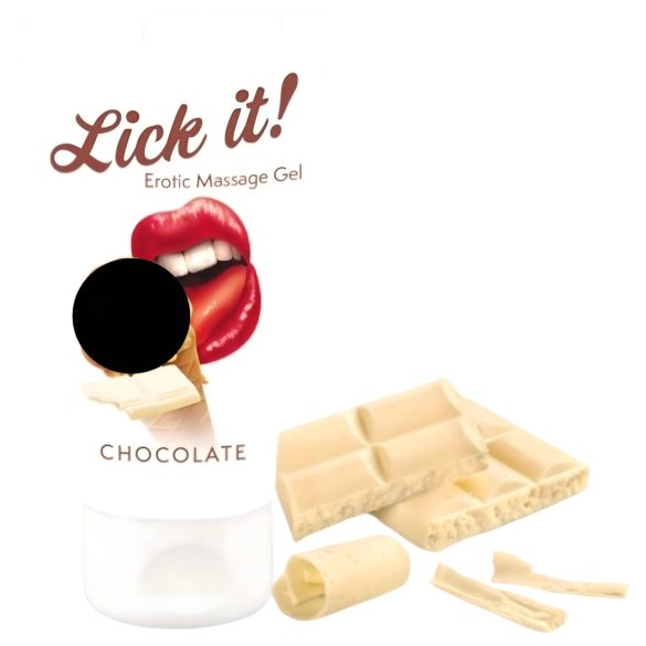 Lick it! - lubrifiant comestibil 2în1 - ciocolată albă - 50ml
