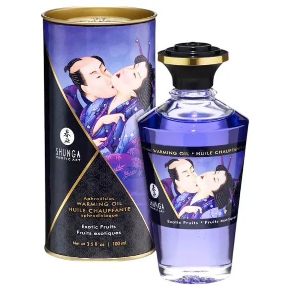 Shunga - ulei de masaj încălzitor - fructe exotice - 100ml