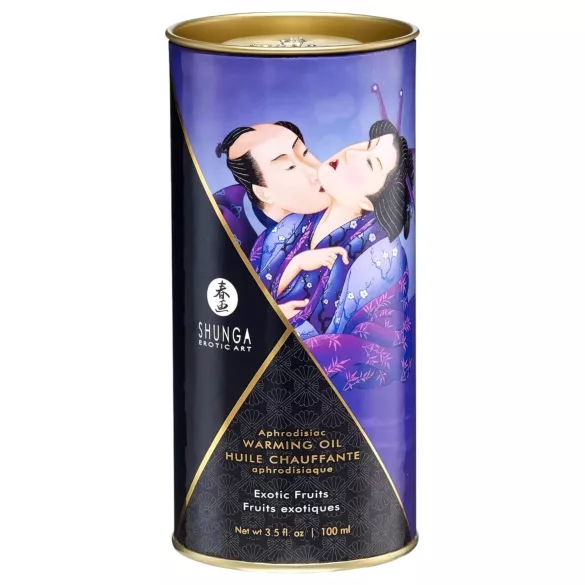 Shunga - ulei de masaj încălzitor - fructe exotice - 100ml