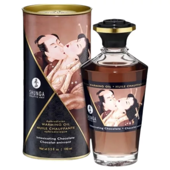Shunga - ulei de masaj încălzitor - ciocolată - 100ml