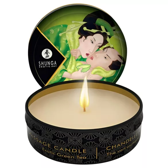 Shunga - lumânare de masaj - ceai verde - 30ml