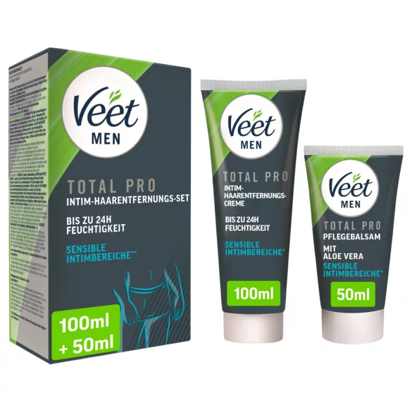 Veet - cremă depilatoare intimă și balsam pentru bărbați (100 ml + 50 ml)